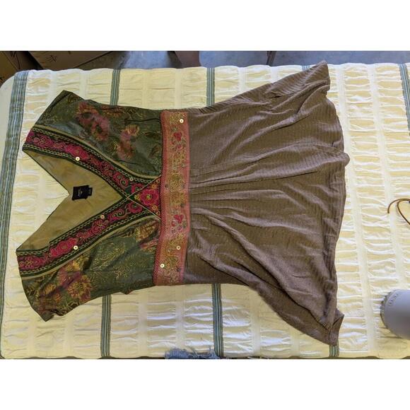 Anthropologie Deletta Women's Embellished  Sleeveless Blouse Large Multi Color - Picture 1 of 5
